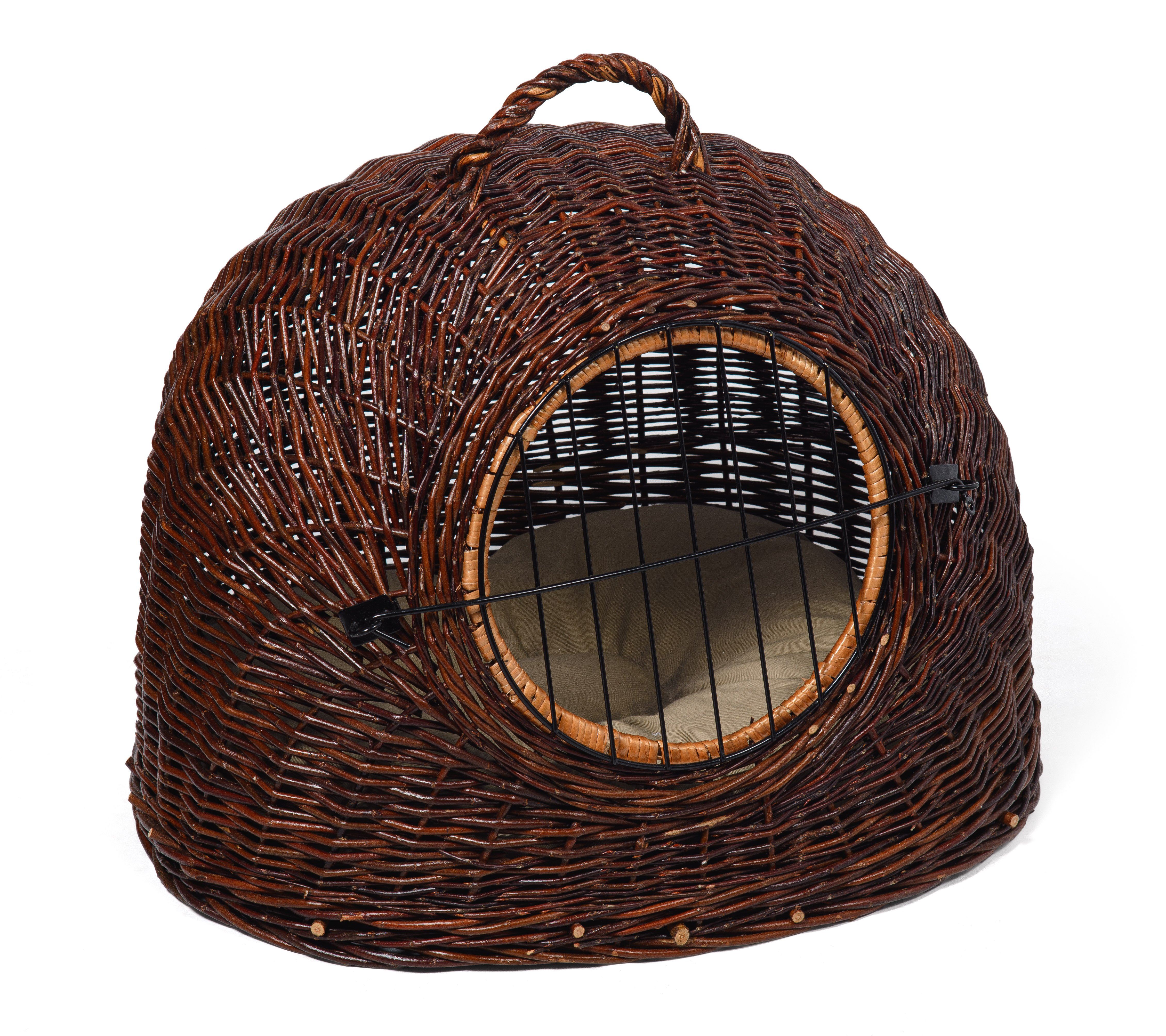 Cat carrier hot sale wicker