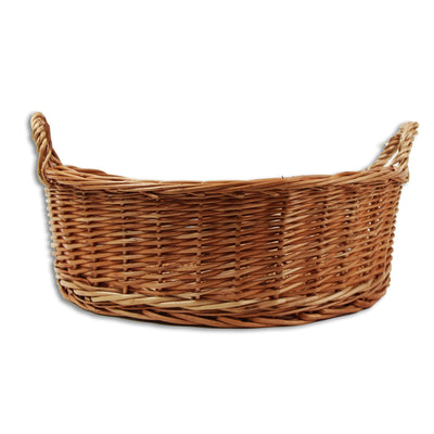 Sloped Round Wicker Display Basket 34cm with Handles Display & Catering Prestige Wicker 