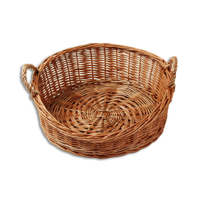 Sloped Round Wicker Display Basket 34cm with Handles Display & Catering Prestige Wicker 