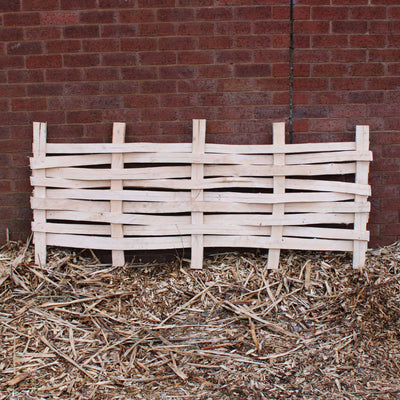 Split Hazel Wattle Hurdle Fence Panel (Width: 6ft, Height: 2ft) HOME AND GARDEN Prestige Wicker 