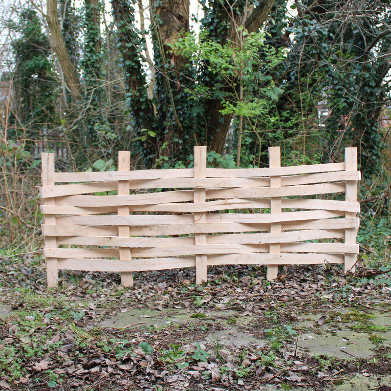 Split Hazel Wattle Hurdle Fence Panel (Width: 6ft, Height: 2ft) HOME AND GARDEN Prestige Wicker - 