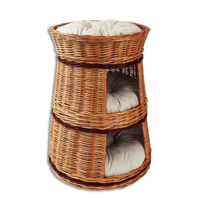 Three Tier Wicker Cat House Pets Prestige Wicker Three Light Cushions 