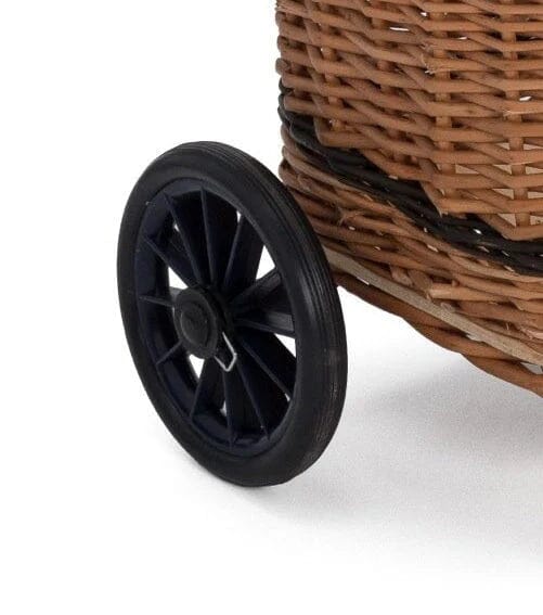 Wicker Trolley Basket Wheels Set Home & Garden Prestige Wicker 