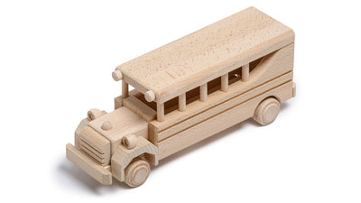 Handmade Wooden Vehicle Toy HOME AND GARDEN Prestige Wicker Bus 