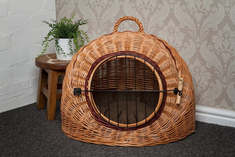 Wicker Pet Carrier Igloo Cat Dog Carrier Prestige Wicker