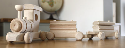 Wooden Train with Blocks HOME AND GARDEN Prestige Wicker 